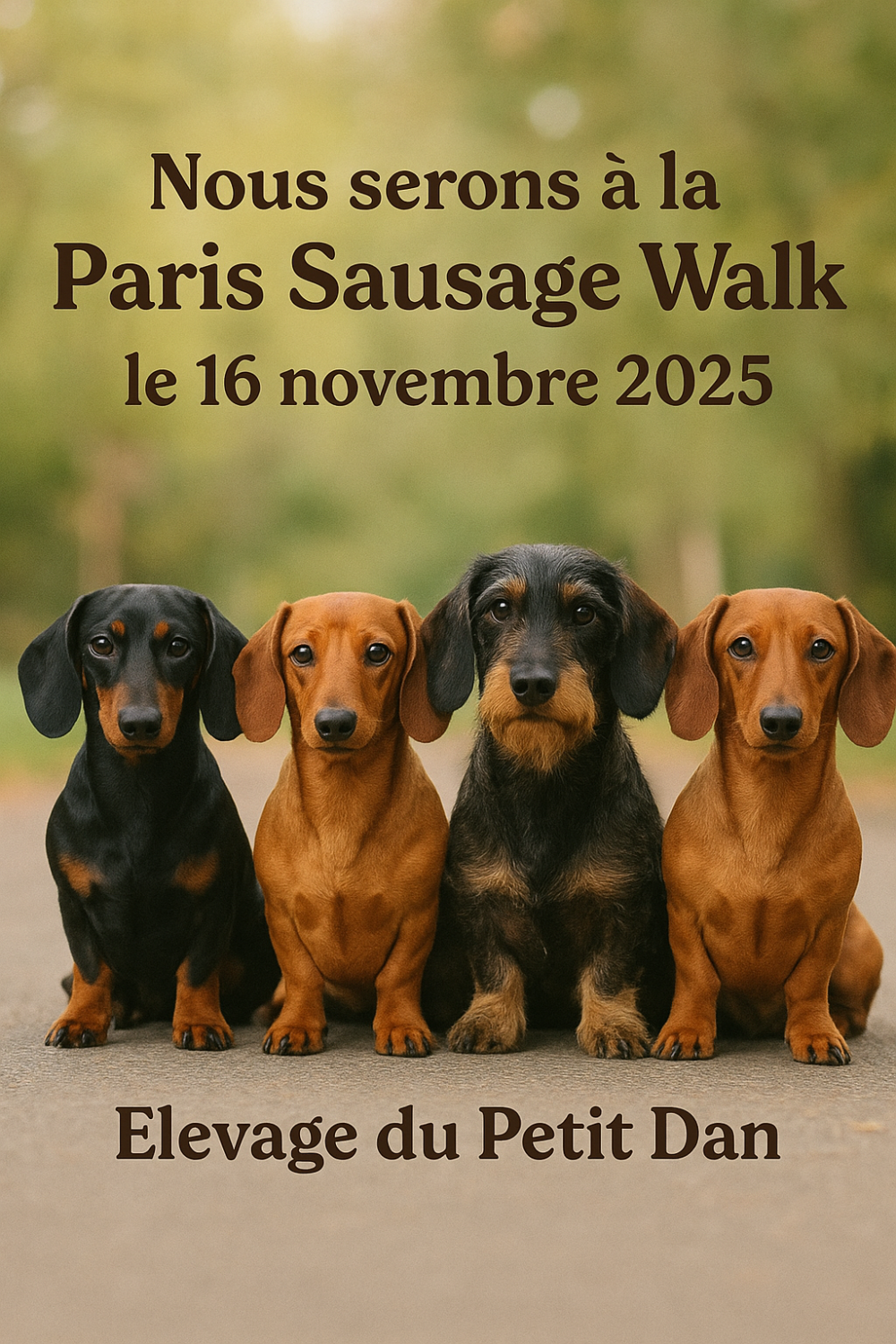 Dachshunds à la Paris Sausage Walk